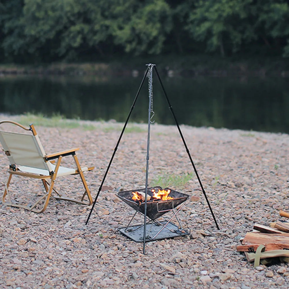 Camping Bonfire Tripod with Adjustable Chain
