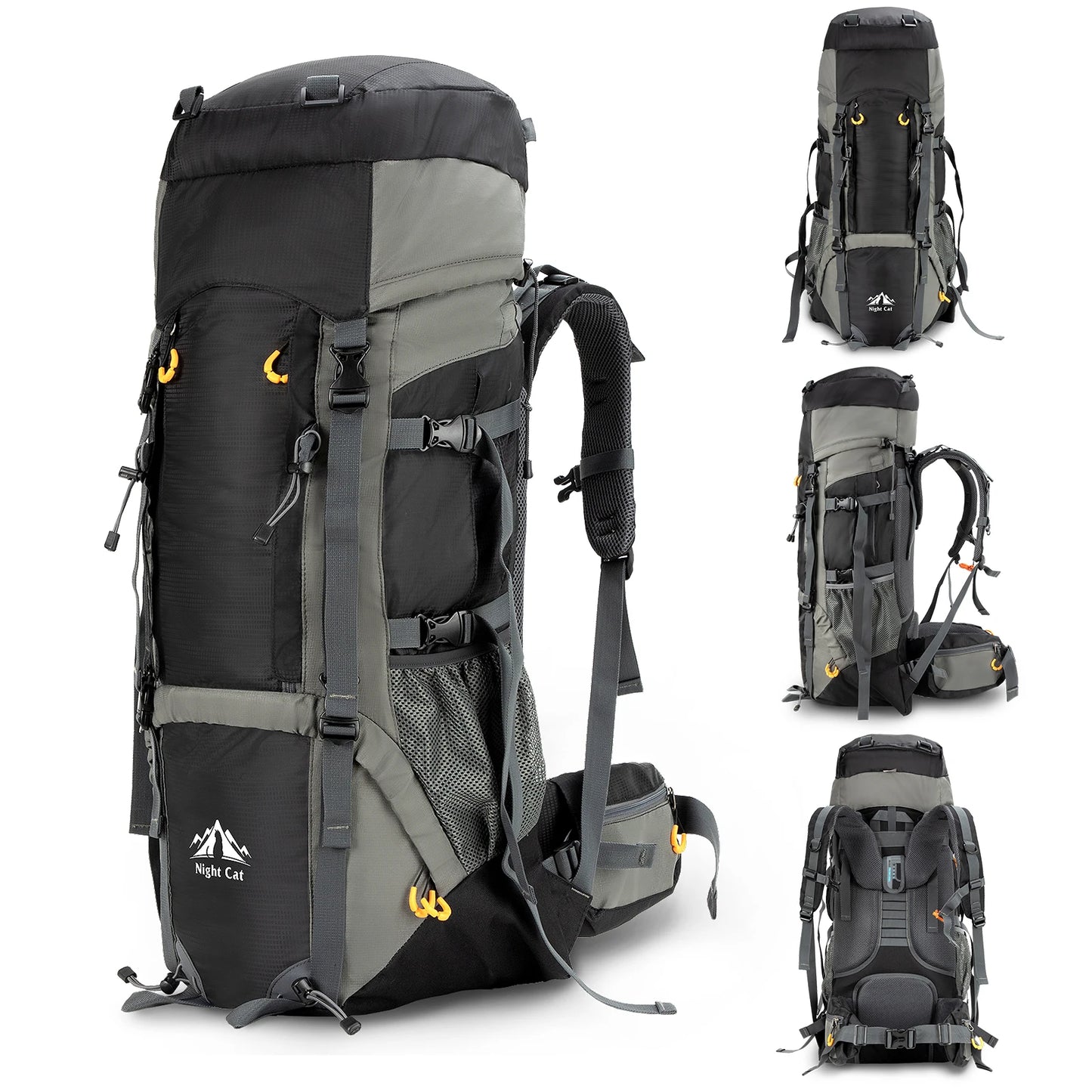 Night Cat 70L / 90L Hiking Backpack with Internal Frame – Waterproof & Lightweight