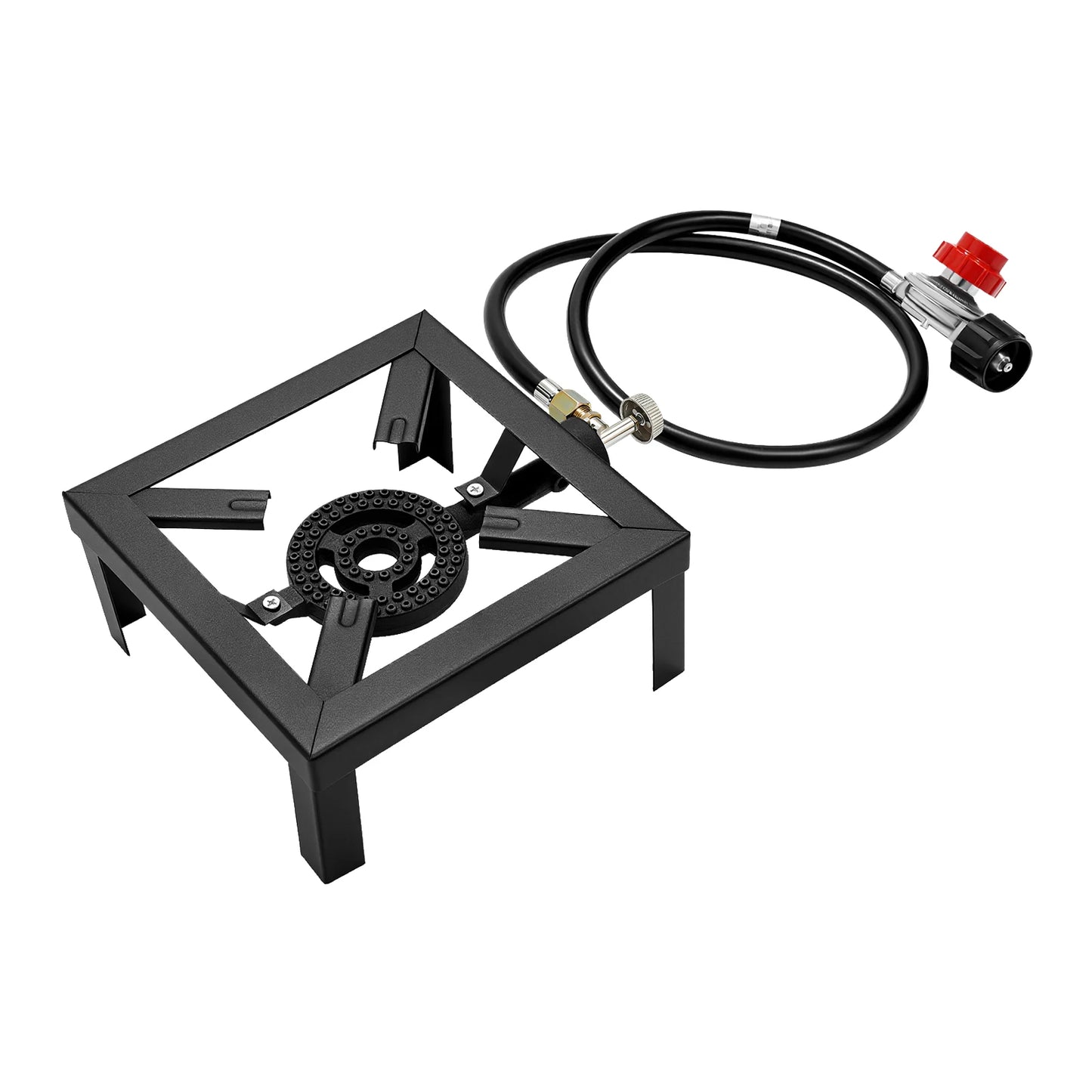 8000W Portable Propane Single Burner with Adjustable 0-10Psi Regulator Hose