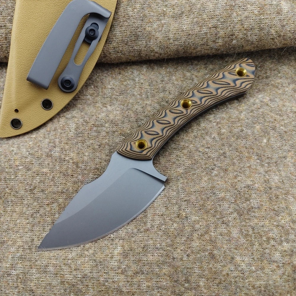 Portable G10 Fixed Blade Knife with K Sheath — 2 Models, Stainless Steel, EDC Outdoor