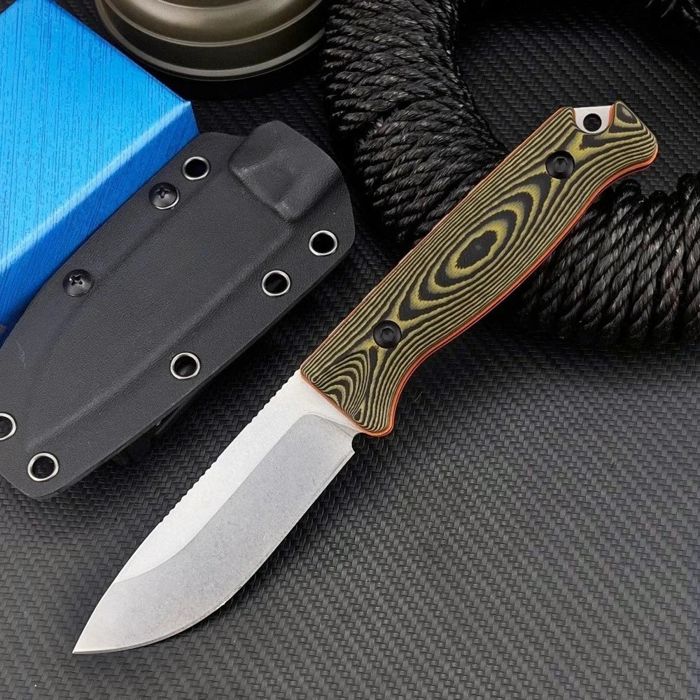 Portable Fixed Blade EDC Knife, G10 Handle Multifunctional Utility Knife for Camping Hiking Mountaineering Daily Use