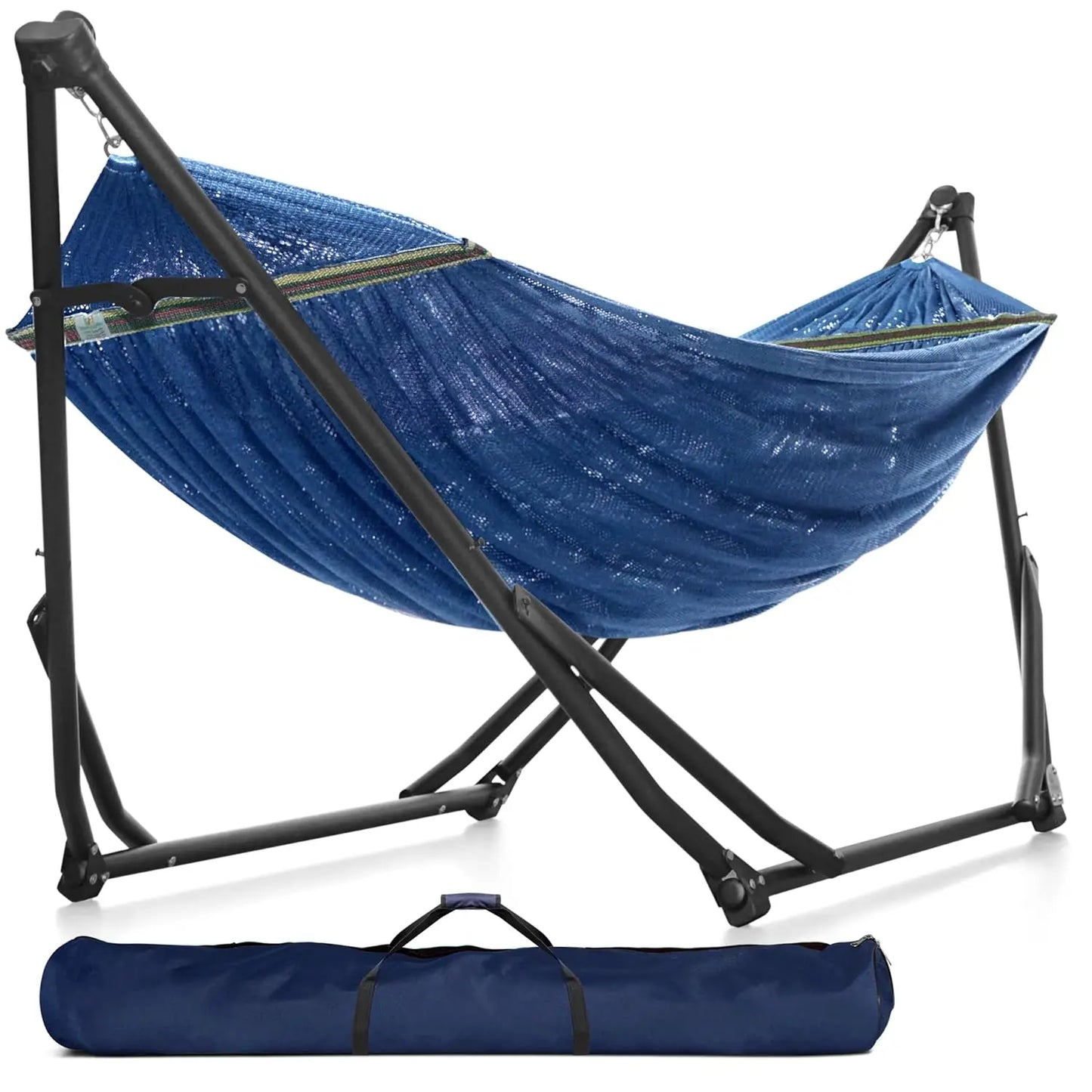 Foldable Double Portable Hammock with Stand 600lbs Capacity