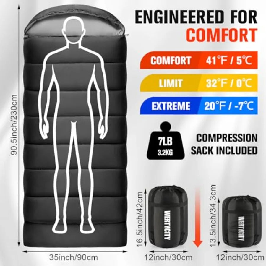 XXL Big and Tall 4 Season Sleeping Bag
