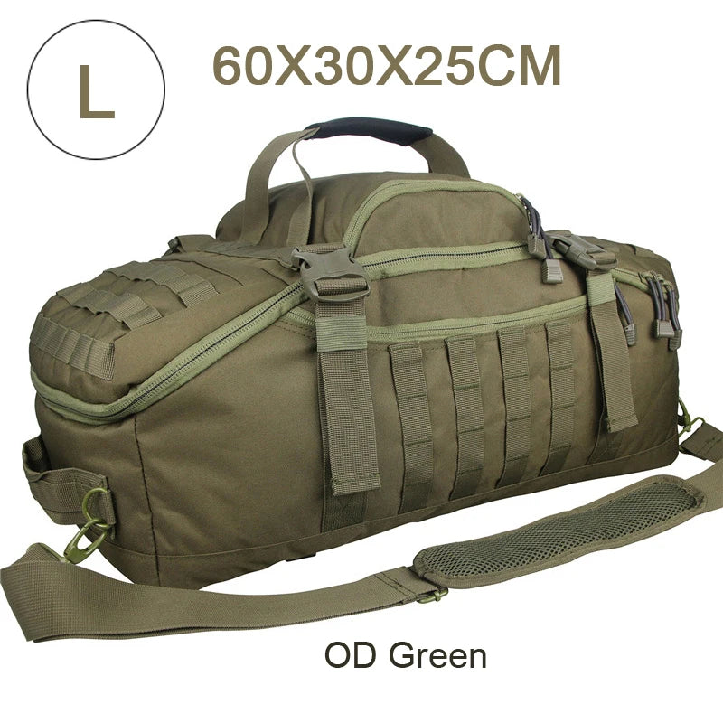 3-Way Tactical Duffel Backpack – 30L / 45L / 80L MOLLE Bag