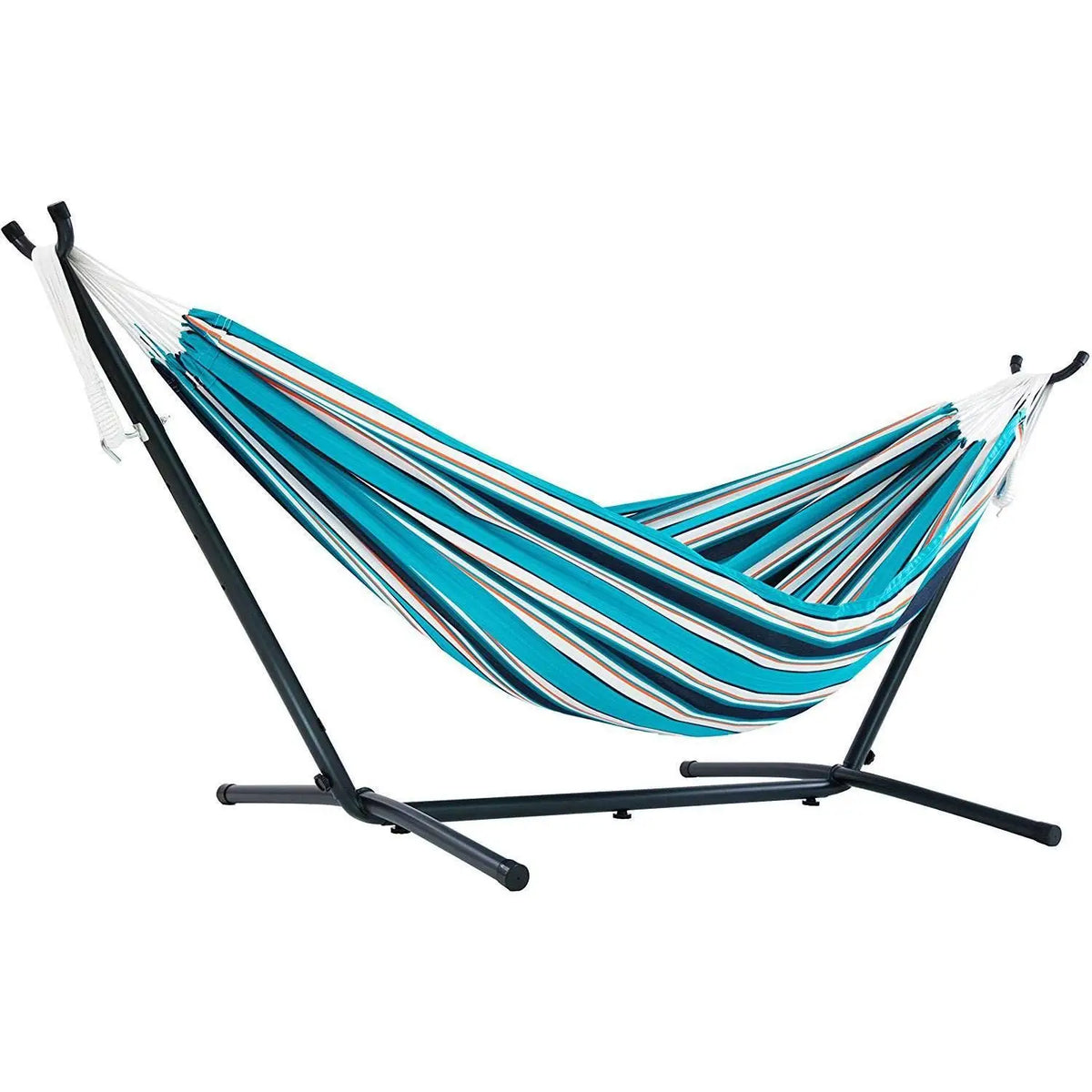 Double Sunbrella Hammock with Steel Stand – 450 lb Capacity, 6 Colors