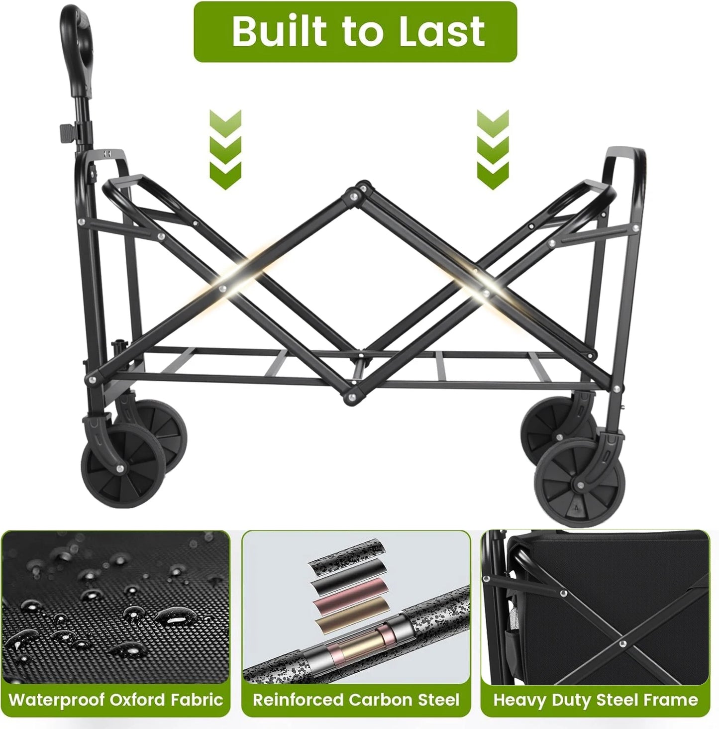 Heavy Duty Beach Cart with All-Terrain Wheels