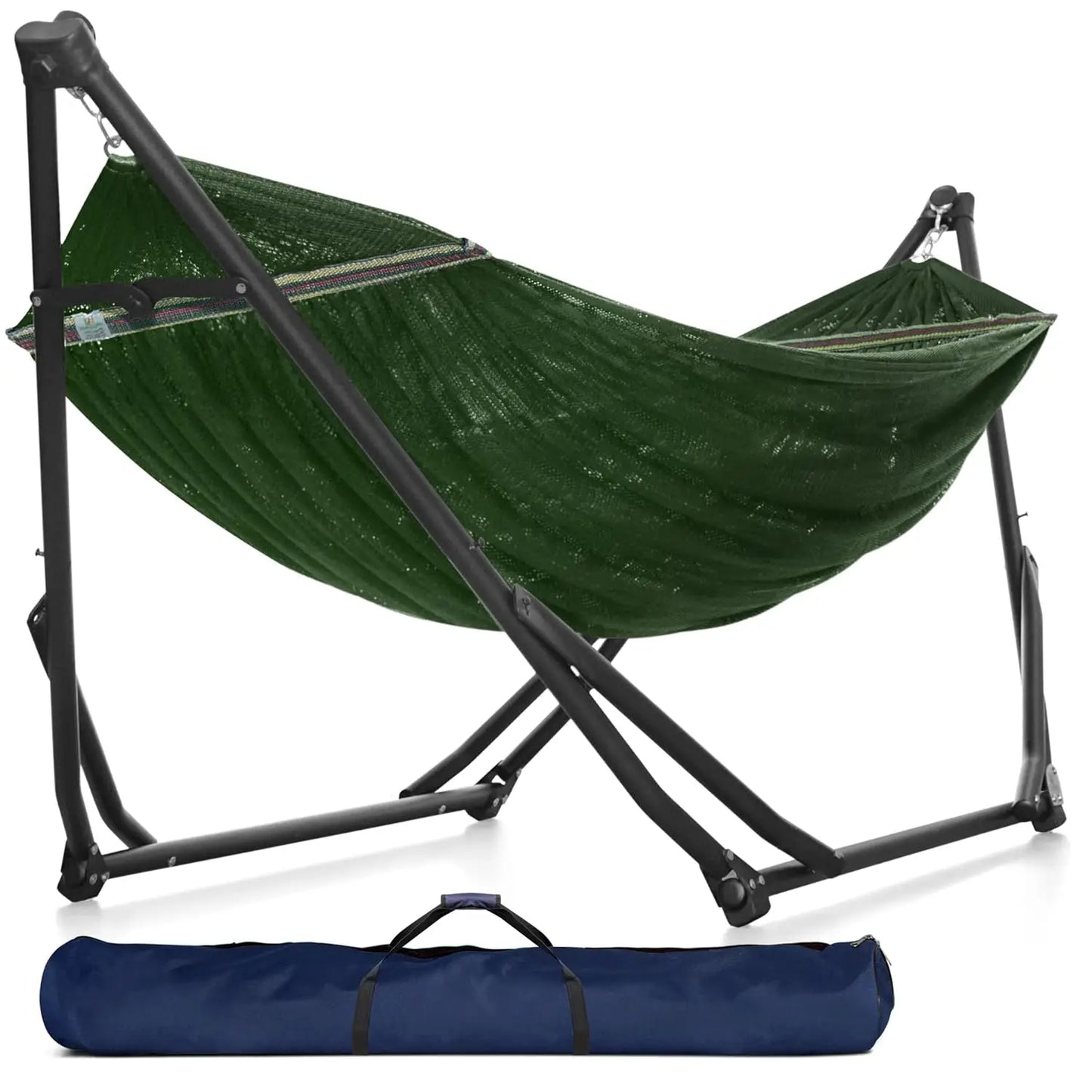 Foldable Double Portable Hammock with Stand 600lbs Capacity