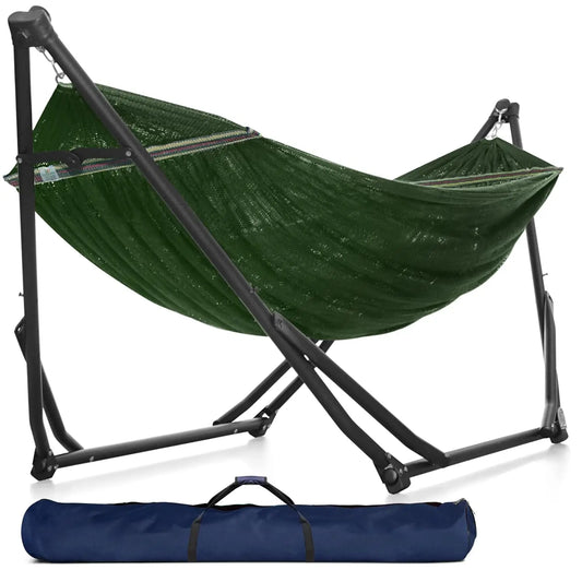 Foldable Double Portable Hammock with Stand 600lbs Capacity