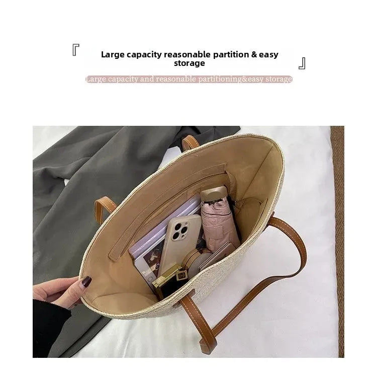 Large Straw Beach Tote
