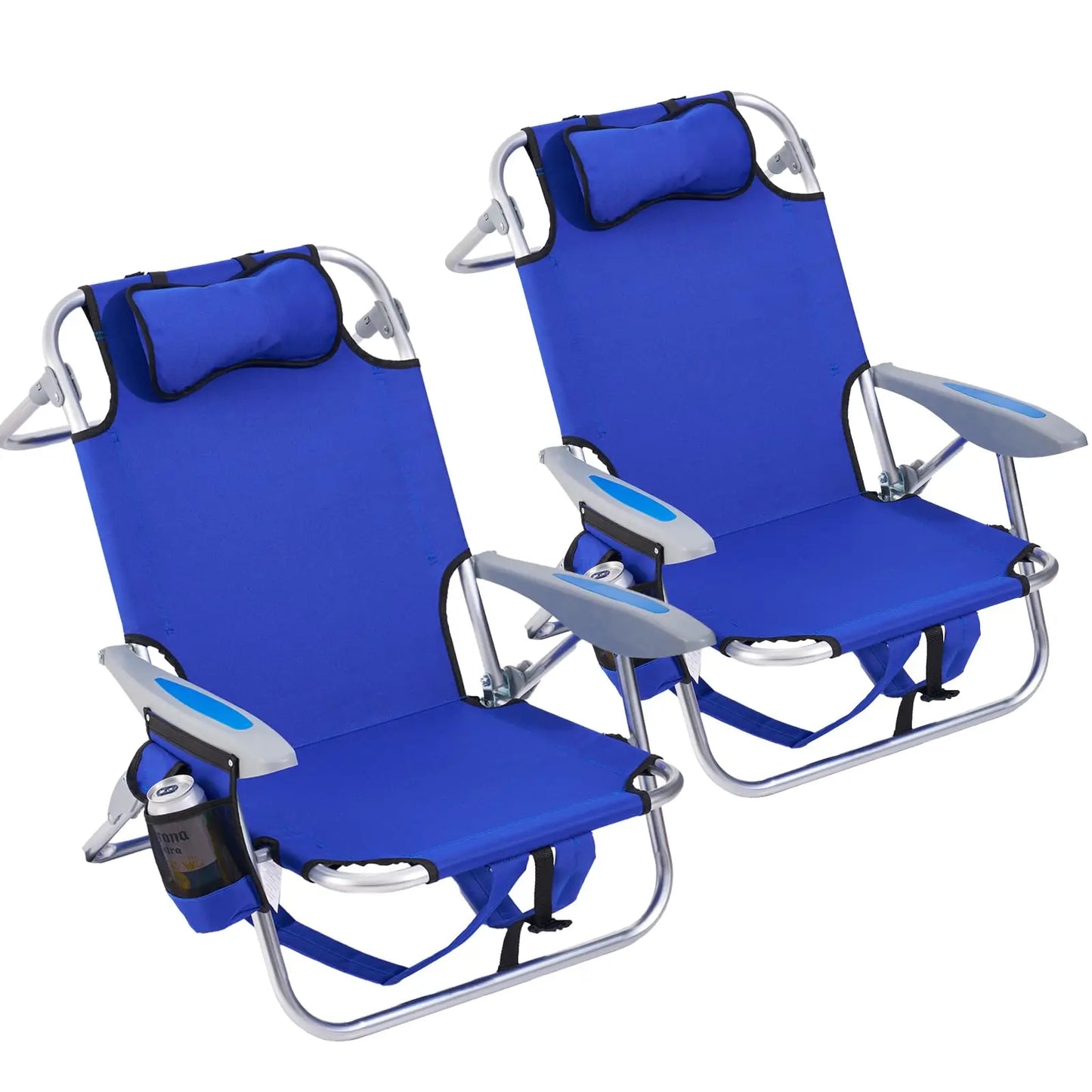 High Backpack Beach Chairs 2 Pk