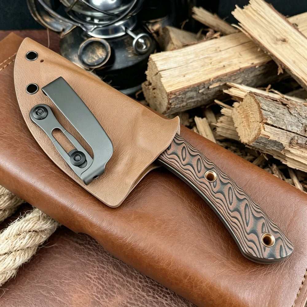 Fixed Blade Knife — 8Cr13MoV Stainless Steel, High Hardness