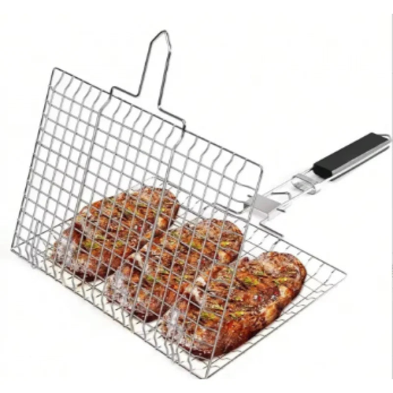 Folding Outdoor Camping Stainless Steel BBQ Rack