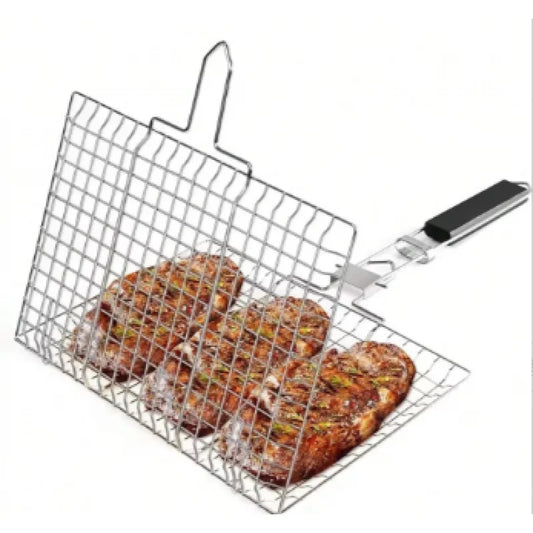 Folding Stainless Steel BBQ Basket