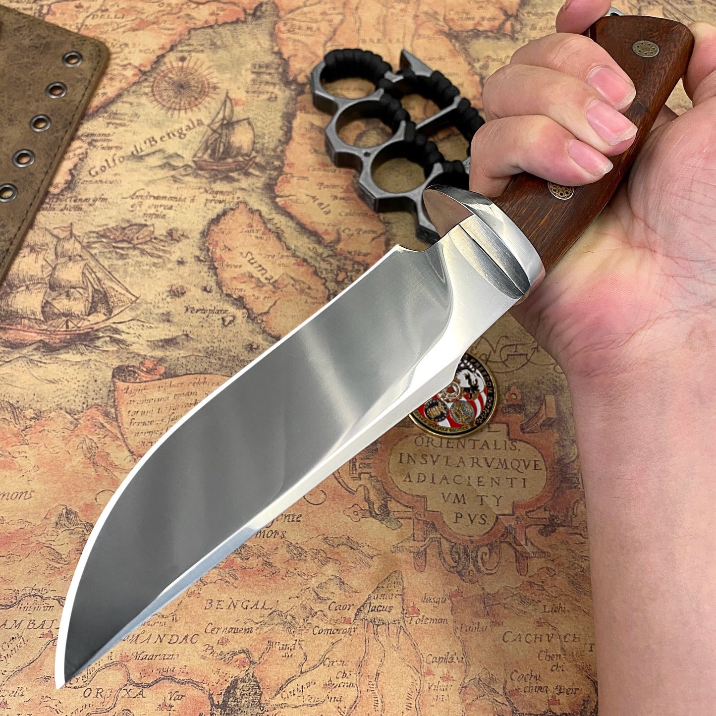 High-Hardness Portable Outdoor Straight Knife – Multi-Purpose Camping & Tactical
