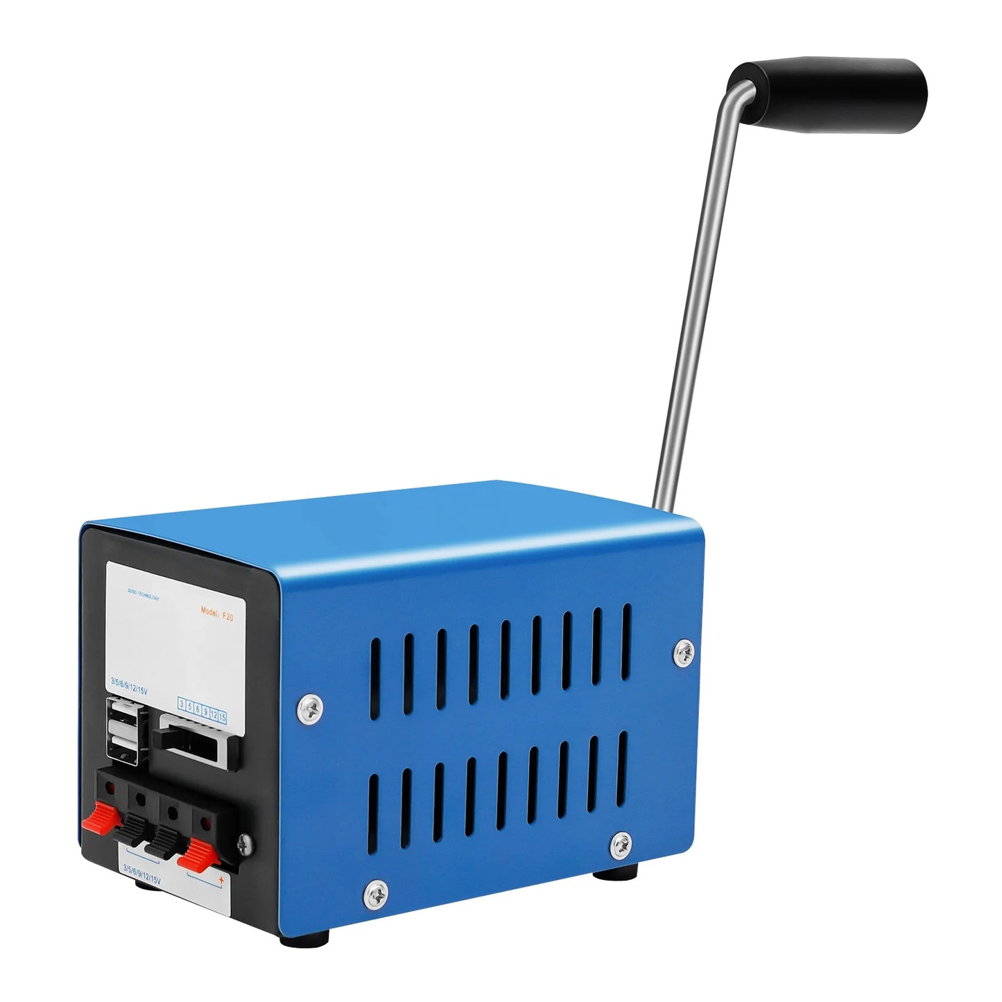 Hand Crank Generator – 20W Emergency Power Bank with 5V USB Output