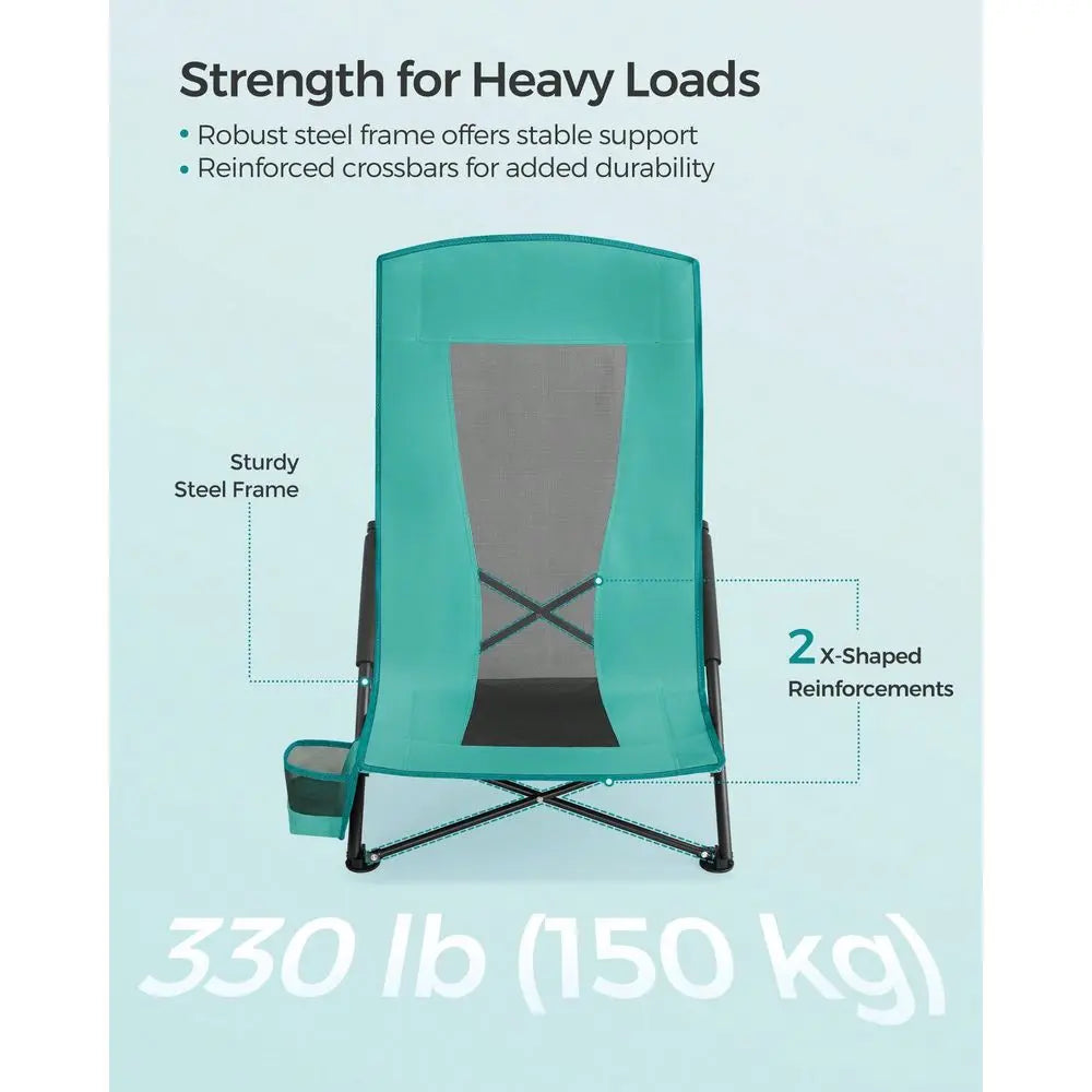 Folding Beach Chair With High Backrest