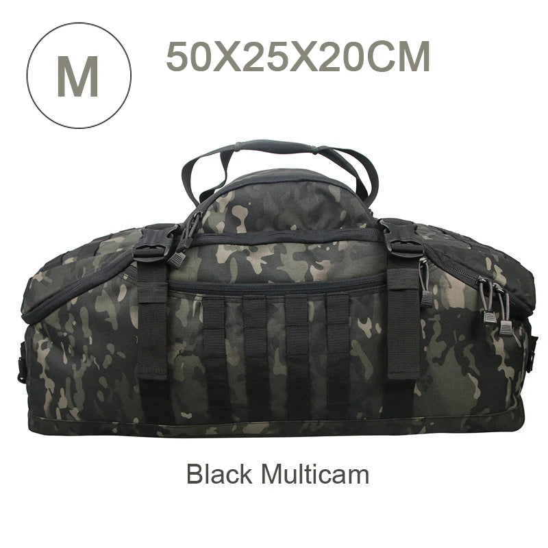 3-Way Tactical Duffel Backpack – 30L / 45L / 80L MOLLE Bag