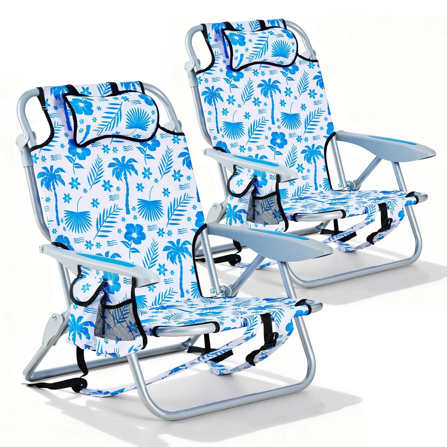 High Backpack Beach Chairs 2 Pk