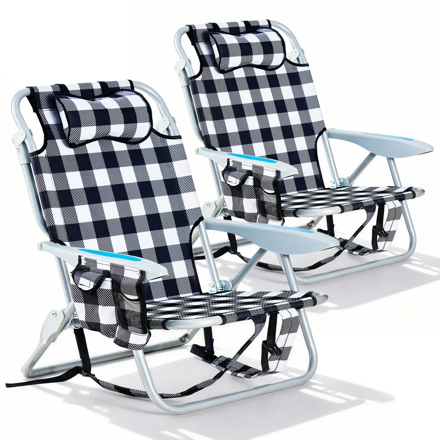 High Backpack Beach Chairs 2 Pk