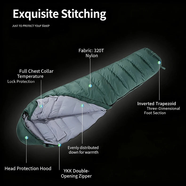 Duck Down Sleeping Bag – 1700G Fill Weight