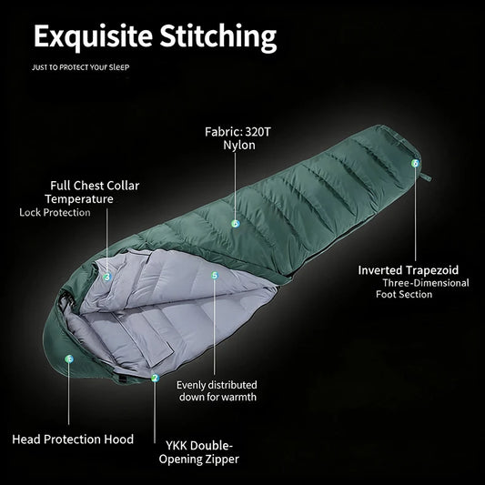 Duck Down Sleeping Bag,  1700G Fill Weight