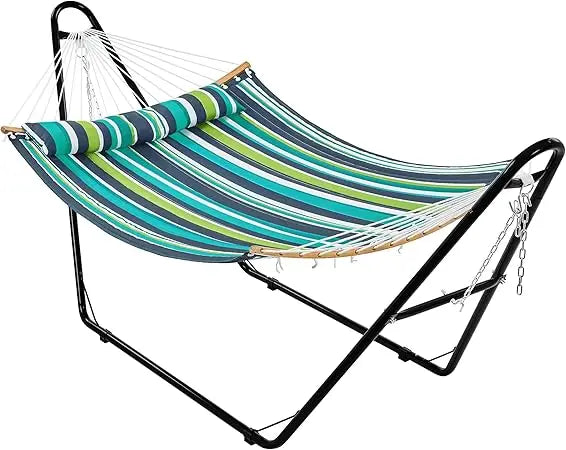 Padded Hammock with Stand & Removable Pillow