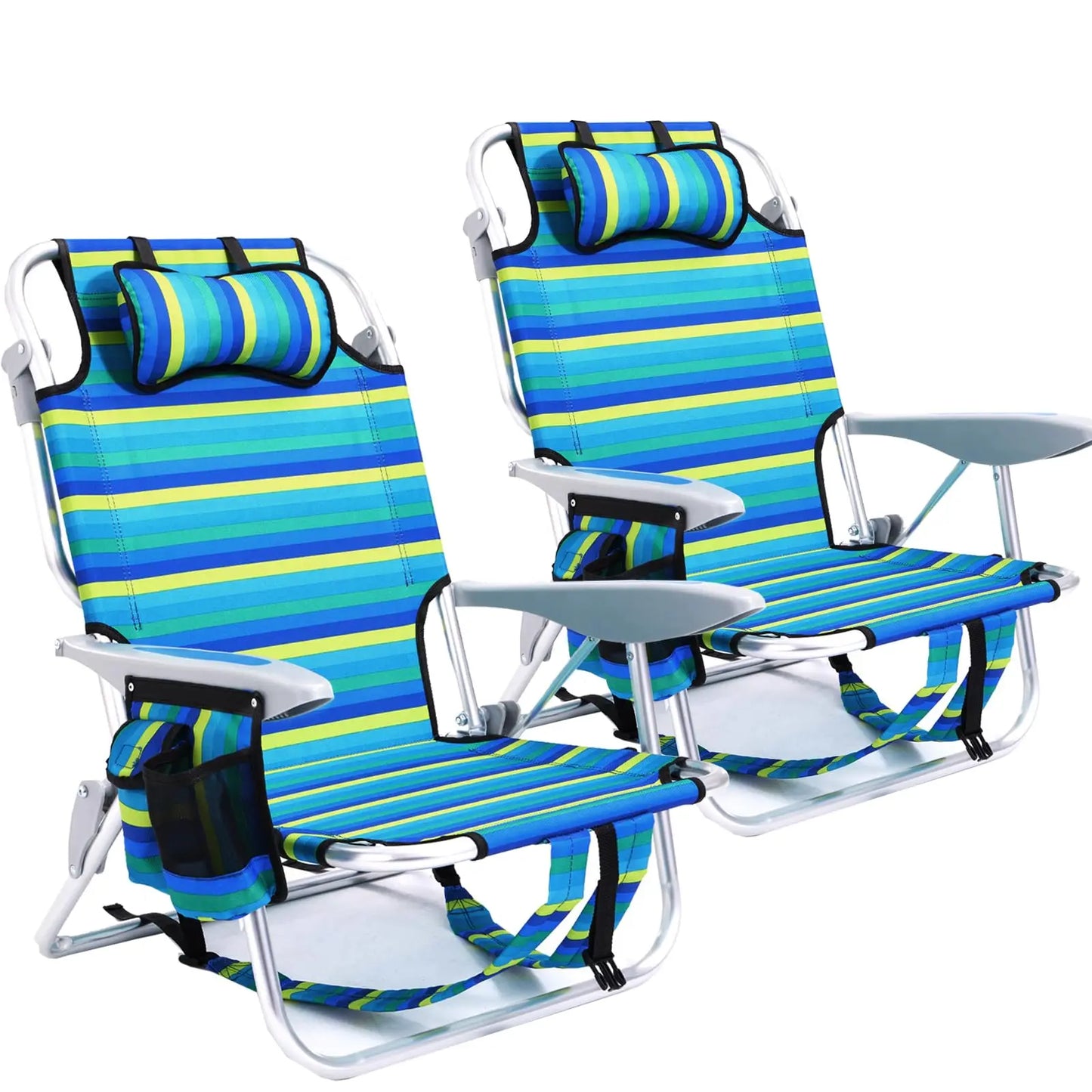 High Backpack Beach Chairs 2 Pk