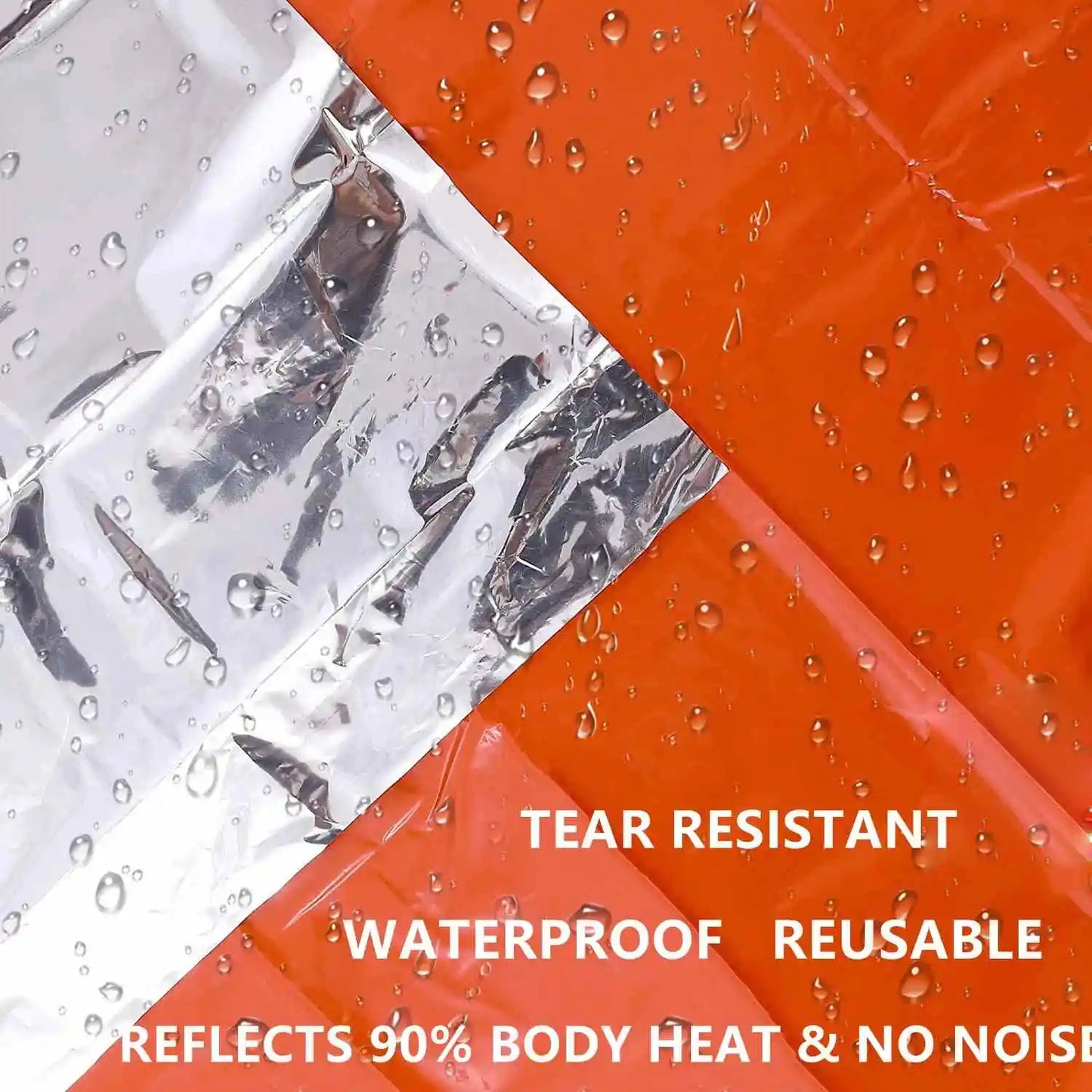 Emergency Waterproof Mylar Thermal Blanket, Lightweight