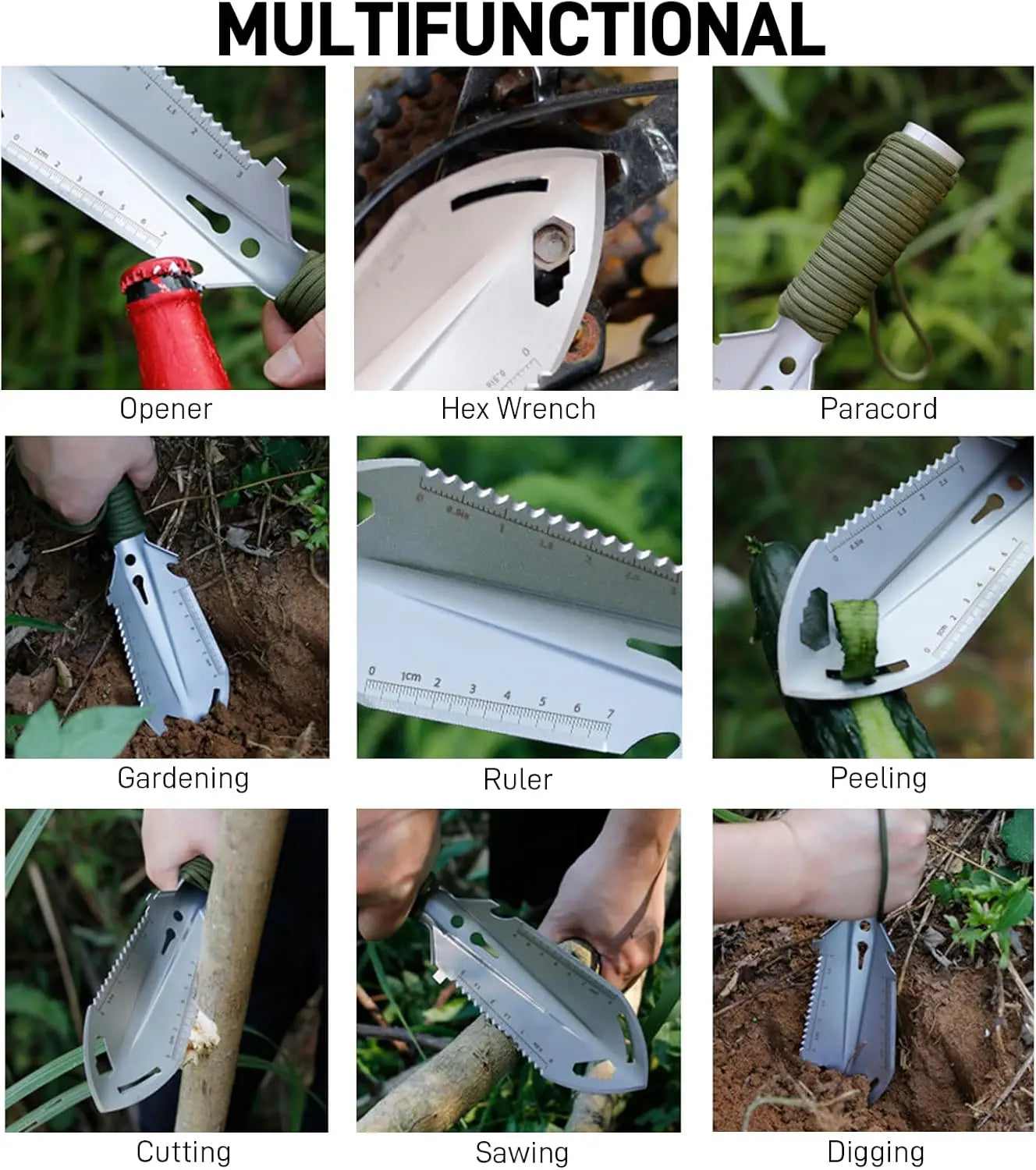 9-in-1 Mini Camping Shovel