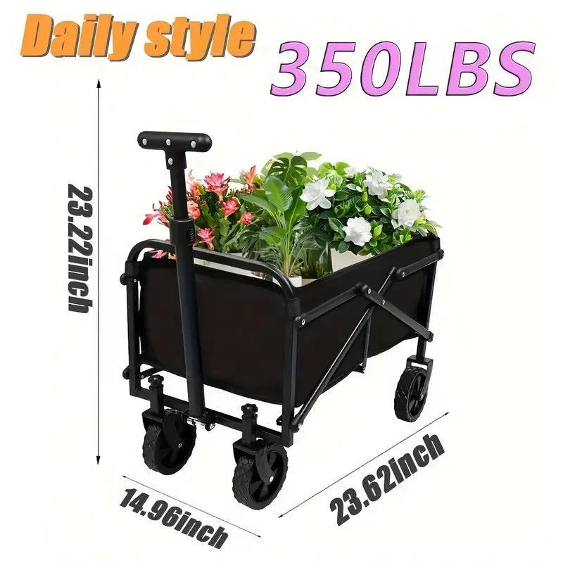 Foldable Beach Wagon with All-Terrain Wheels