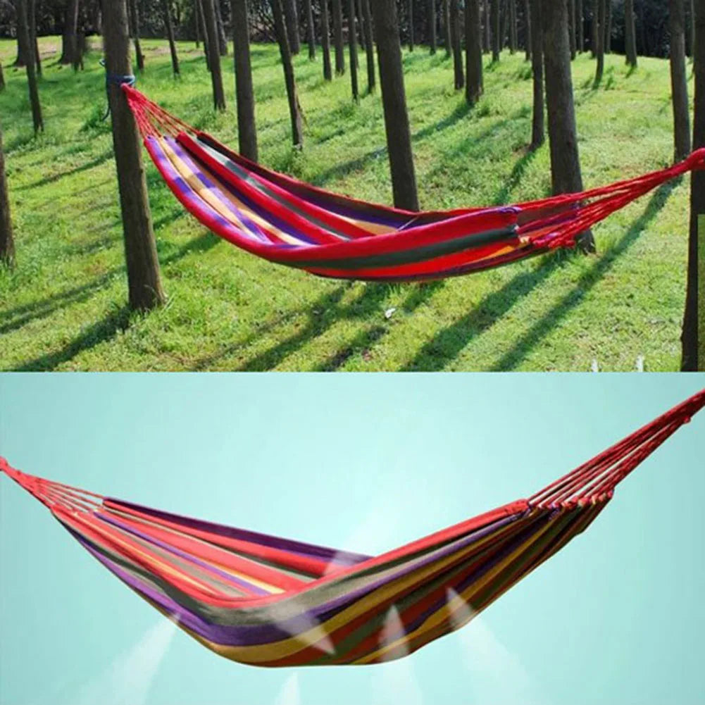 1-2 Person Fabric Hammock with Tree Straps, 264lbs Capacity with Carry Bag