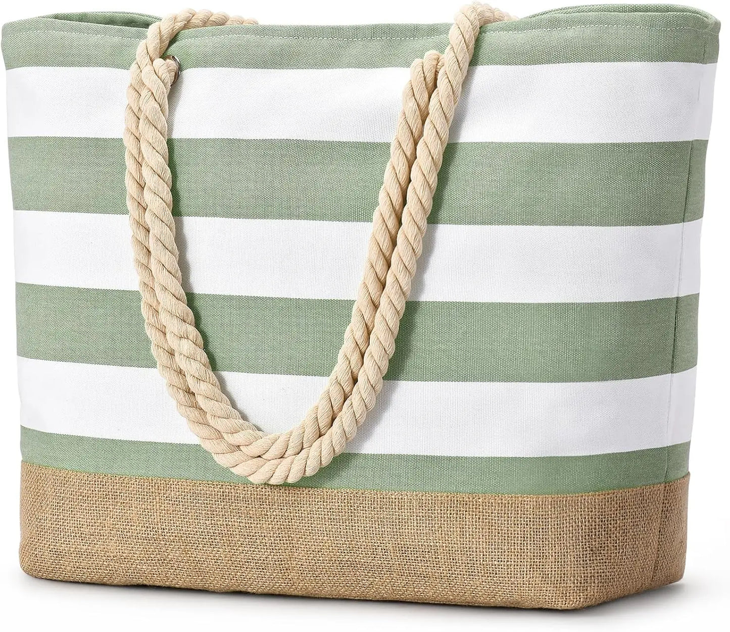 Large Canvas Beach Bag, Waterproof and Sandproof
