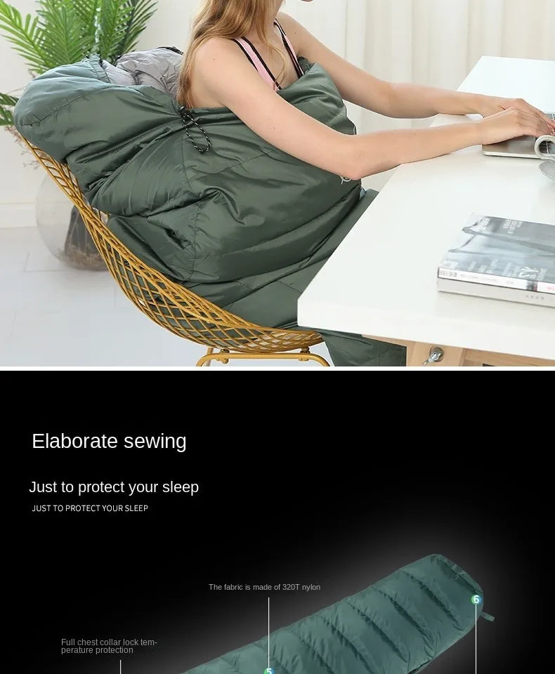 Autumn and Winter Thickened Cold-proof Duck Down Sleeping Bag