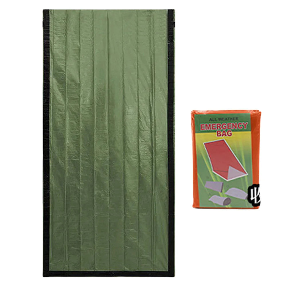 Emergency Sleeping Bag Survival Sleeping Bag Portable Thermal Sleeping Bag Survival Gear for Camping Hiking Outdoor Adventure