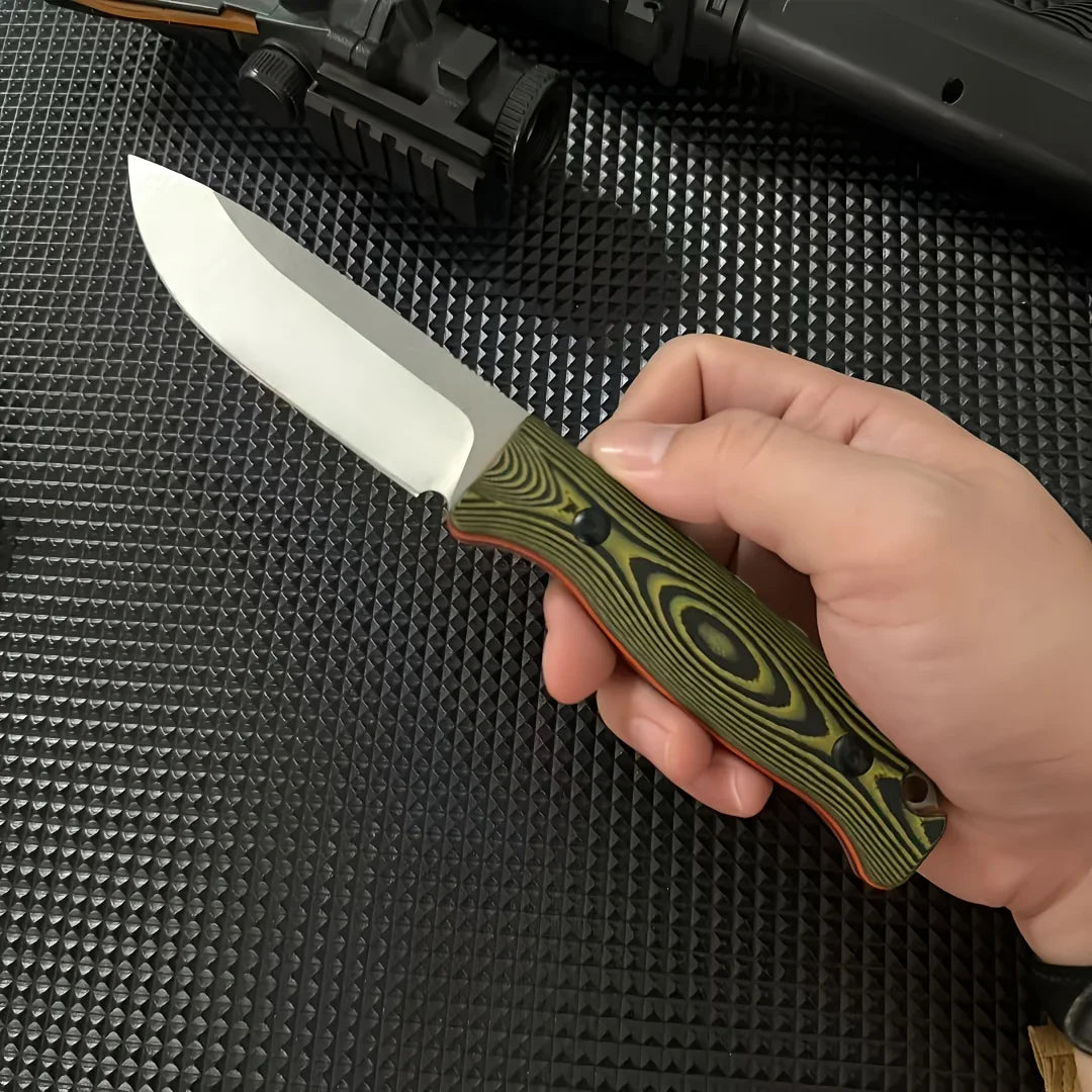 BM 15002 Tactical Straight Knife 8Cr13Mov Blade G10 Handle An All-purpose Outdoor Climbing Hiking Hunting Rescue Tool