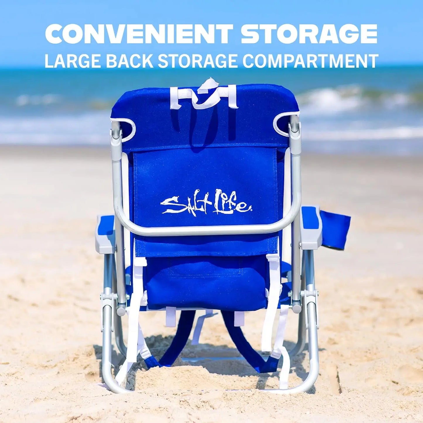 2pk 5-Position Folding Backpack Beach Chair 300lb Camping Portable Striped Custom