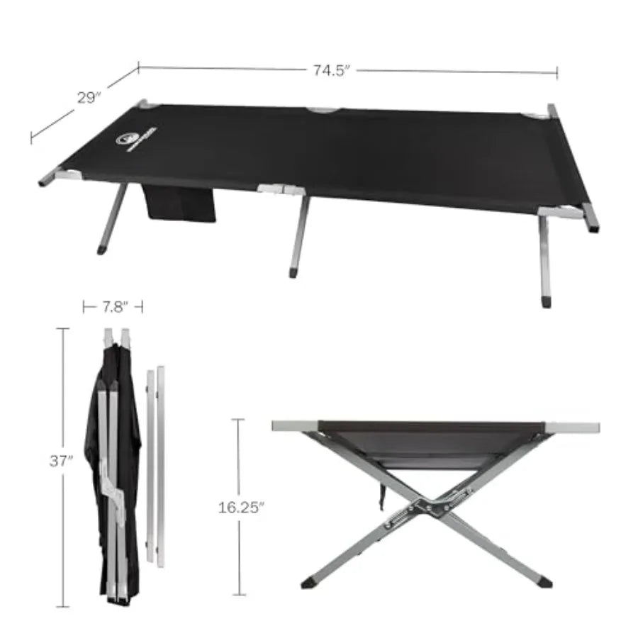 Camping Cot with Steel Frame