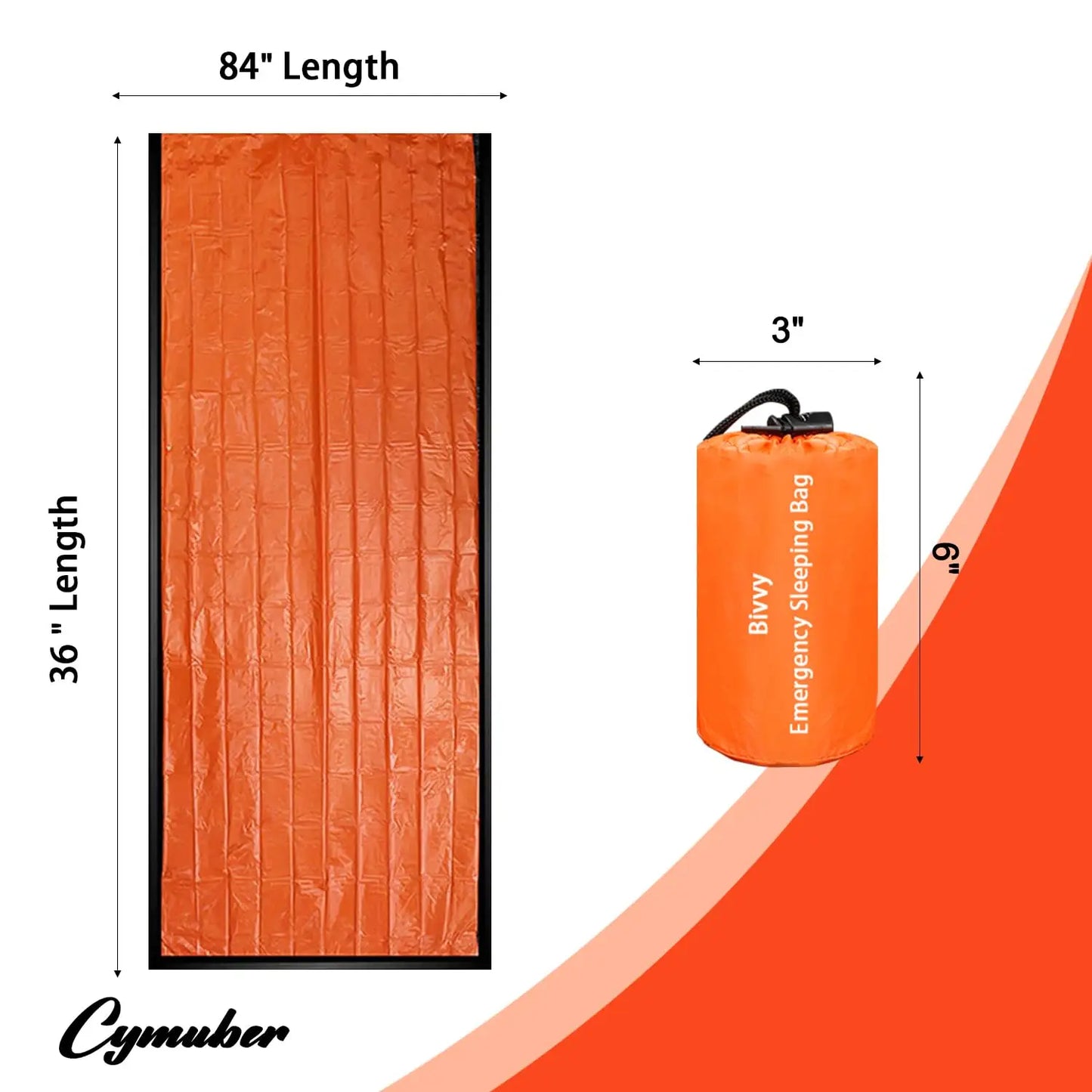 Emergency Sleeping Bag 2-Pack | Survival Shelter | Lightweight Thermal Bag for Camping & Hiking