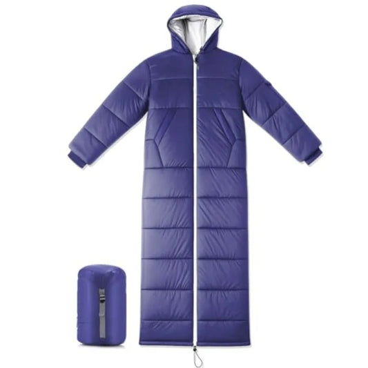 Wearable Sleeping Bag for Adults with Sleeves and Hood- 0 Degree Extreme Cold