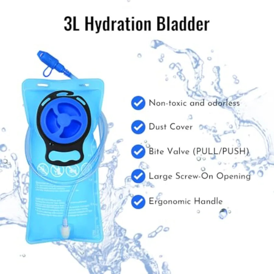 20L Multipurpose Hiking Backpack with 3L Water Bladder