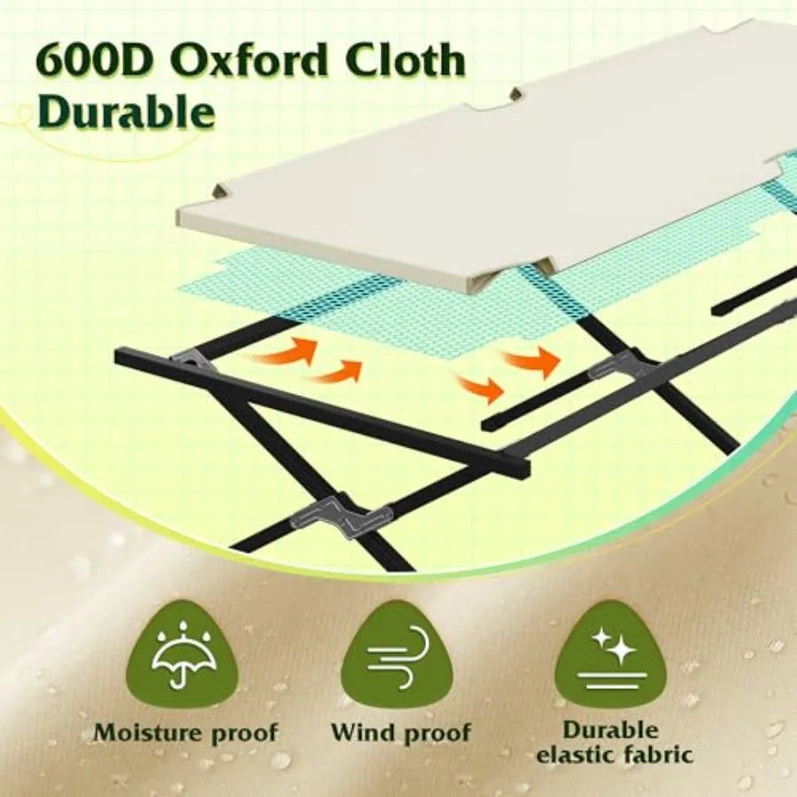 Military Camping Cot:Supports 300 Lbs
