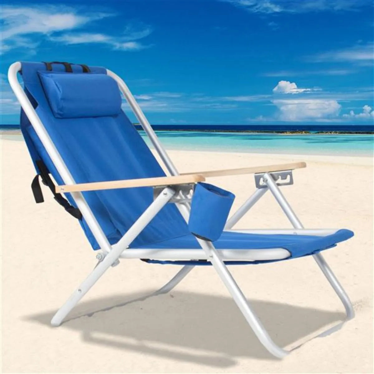 Travel Ultralight Folding Chair | Camping Beach Hiking Picnic Seat with Cup Holder