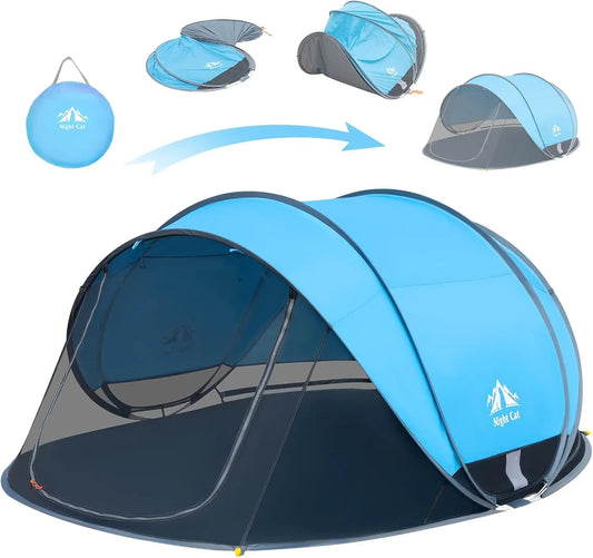 Large Pop-Up Beach Sun Shade Shelter — Fits 2-4 People, Instant Setup