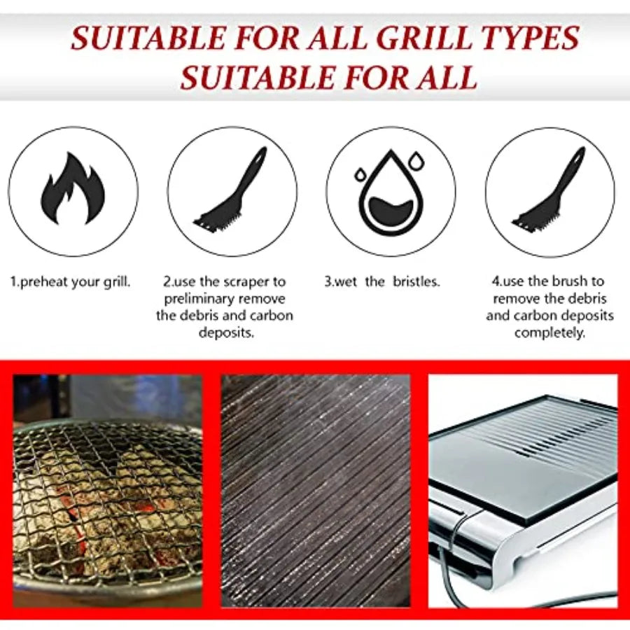 BBQ Grill Brush & Scraper (2-Pack)