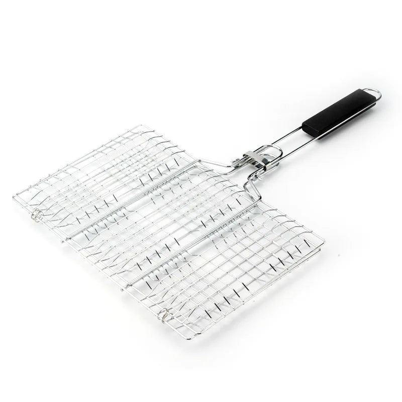 Folding Outdoor Camping Stainless Steel BBQ Rack
