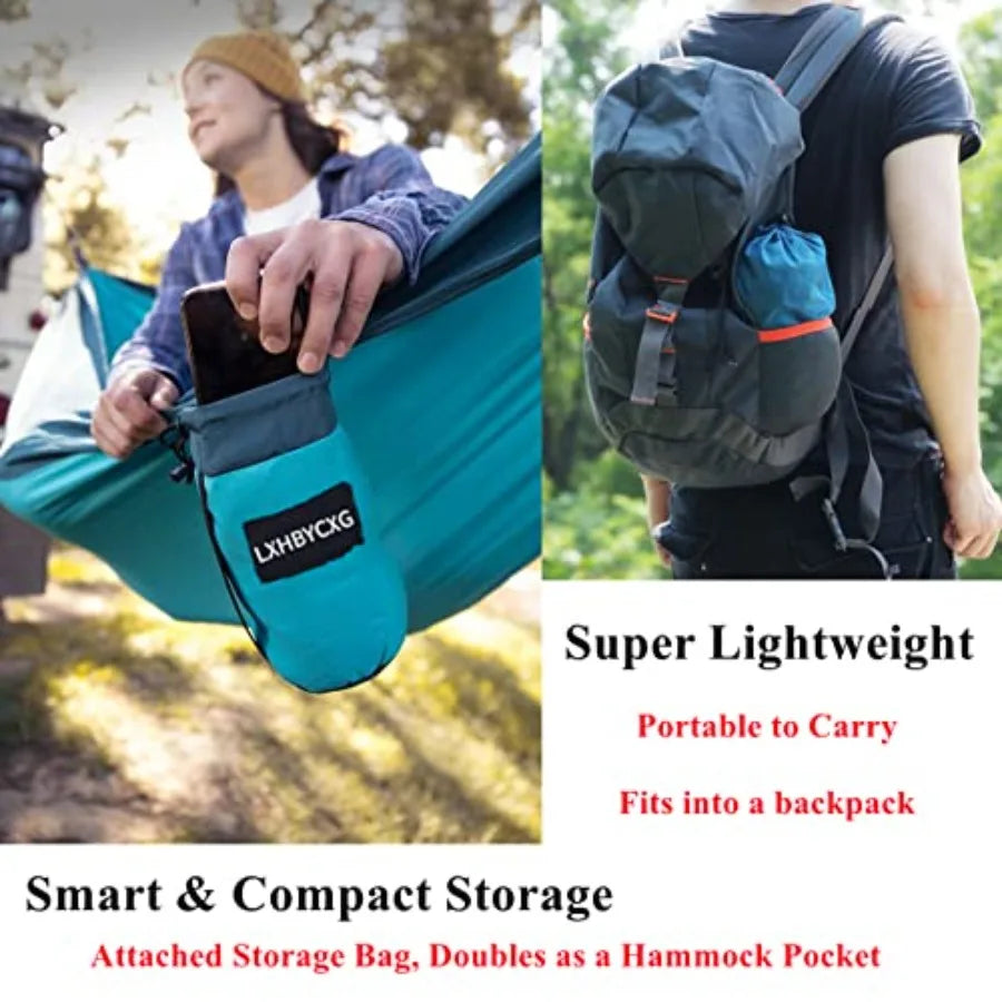 Ultralight Nylon Parachute Hammock with 2 Tree Straps