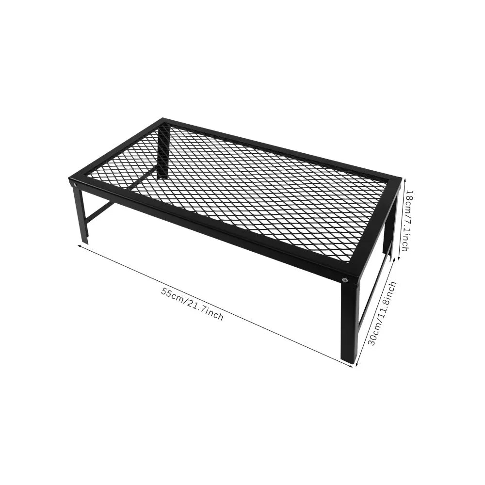 Campfire Grill Folding BBQ Set, Portable Outdoor Barbecue Grill with Sturdy Welded Iron Frame, 20kg Load Capacity, Heat Resistant and Rust Proof