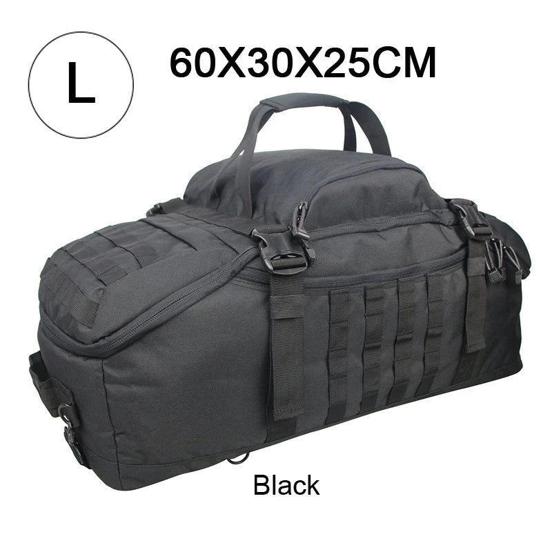 3-Way Tactical Duffel Backpack – 30L / 45L / 80L MOLLE Bag