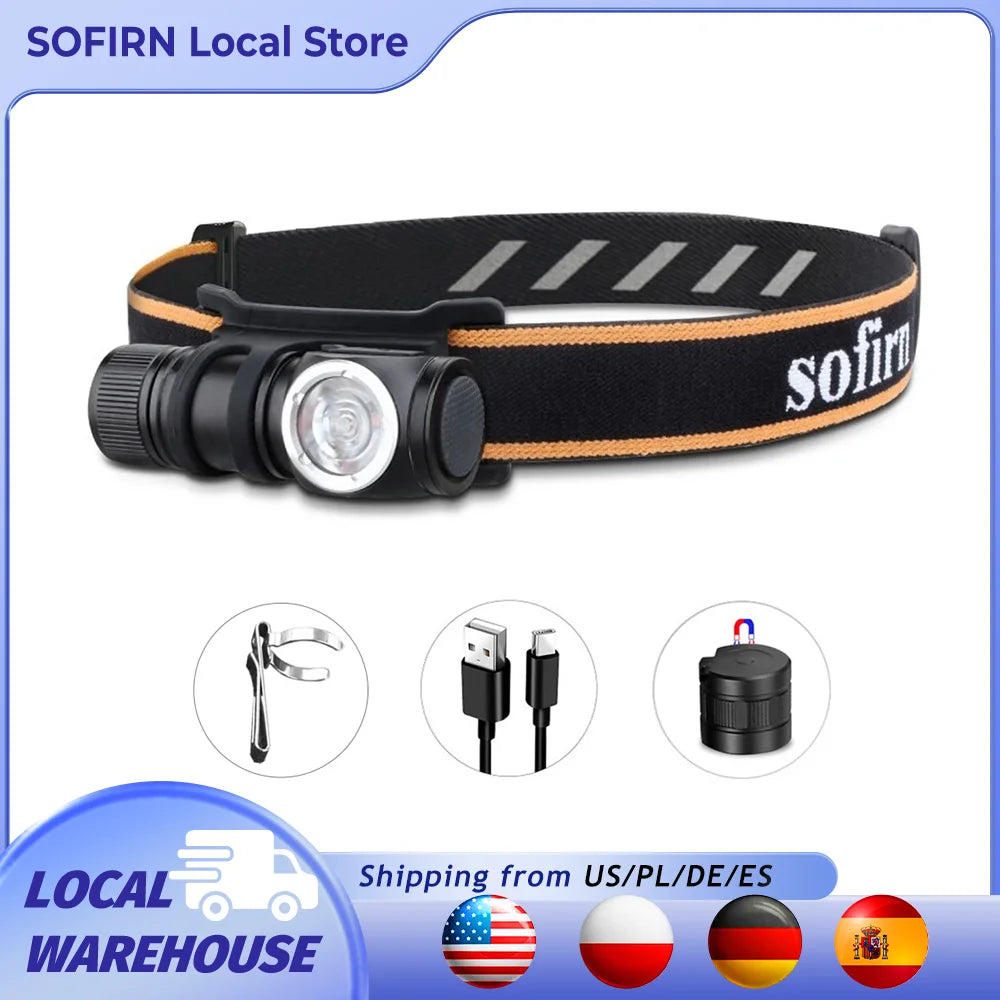 Sofirn HS10 USB-C Rechargeable Headlamp | 1100LM | 90 CRI | Magnetic Tail | EDC