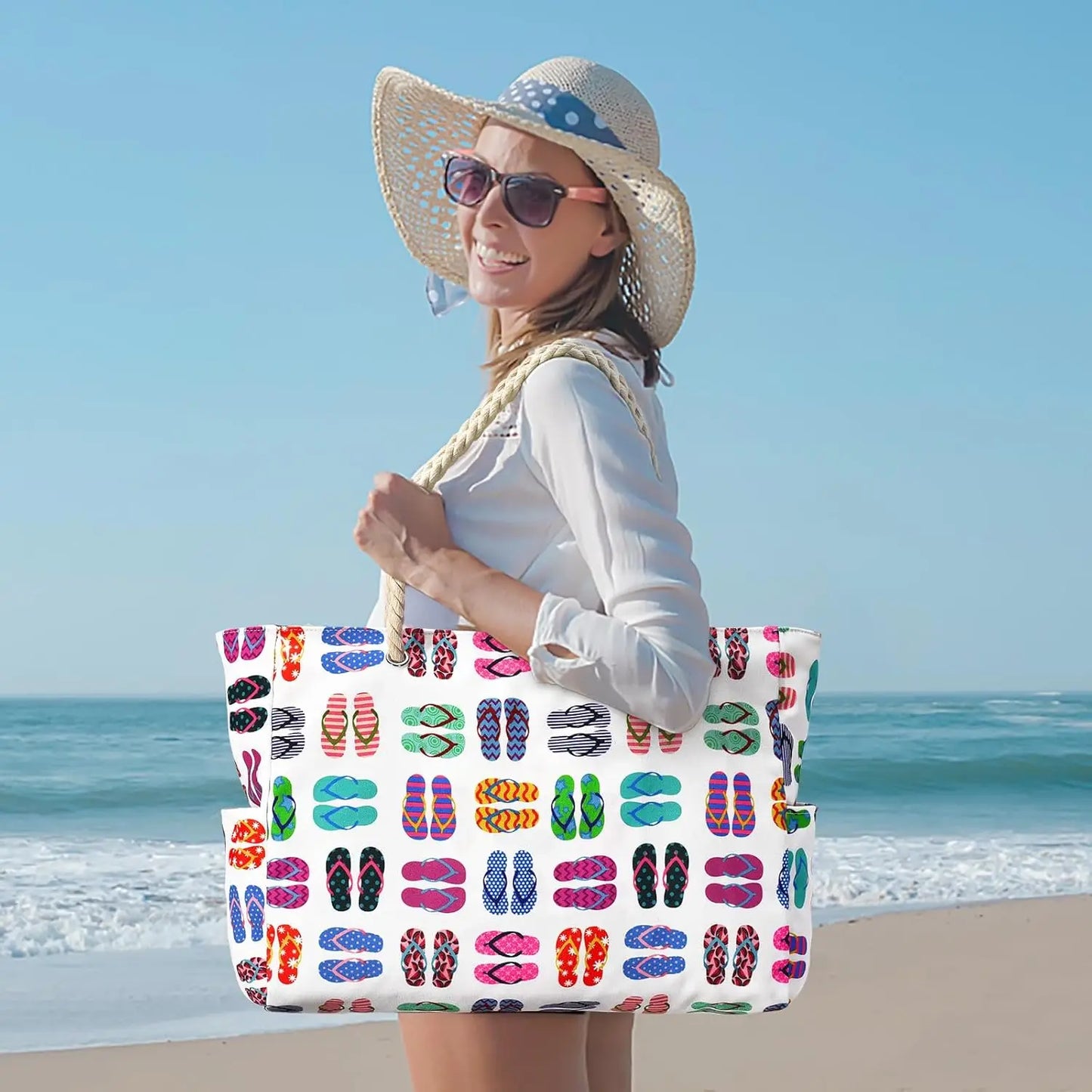 Large Waterproof Beach Tote Bag